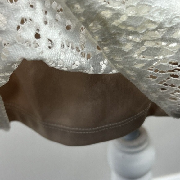 Eliza J Ivory Cream Lace Overlay Sheath Dress Size 8 Bell Sleeves - Picture 13 of 14